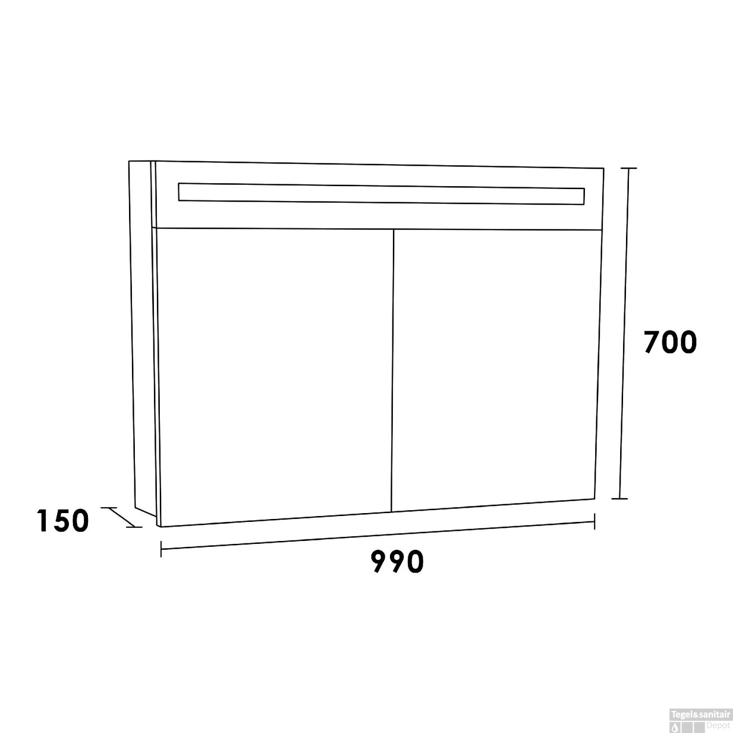Spiegelkast 2.0 Exclusive Line 100cm Burned Bark - Afbeelding 3