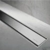 Easydrain Compact Taf Modulo Design Douchegoot 80 Cm.met Rooster Zero+-waterslot 30mm. Rvs Geborsteld