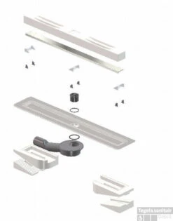 B&w-luxury Highline C Douchegoot 60cm.met Rooster Zijuitl.draaibr.sifon Rvs -Winkel Voor Badkamerdouchebenodigdheden 83802