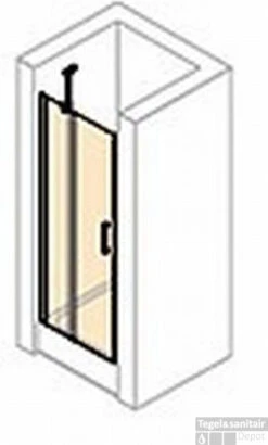 Huppe Classics 2 Nis Draaideur 90 X 200 Cm. Met Segment Gl.zilver-antiplaque Glas