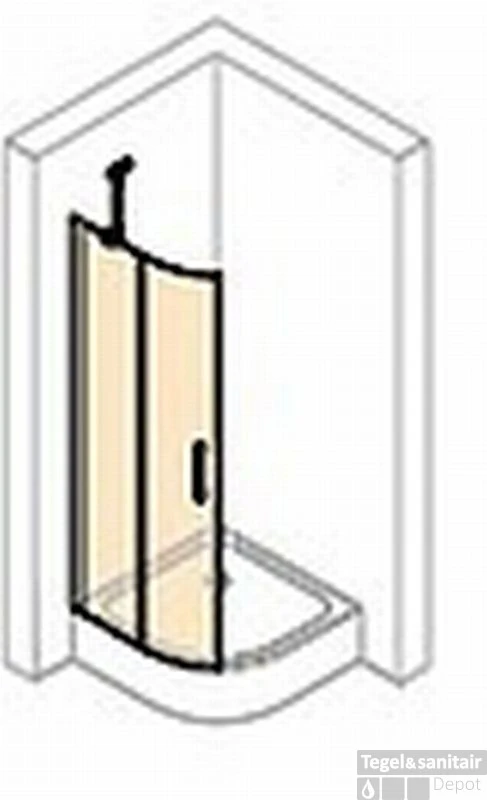 Huppe Classics 2 Kwartrond Helft 90x200 Cm. Met Segment R500 Matzilver-antiplaque Glas 1 Huppe Classics 2 Kwartrond Helft 90x200 Cm. Met Segment R500 Matzilver-antiplaque Glas