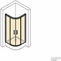 Huppe Classics 2 Easy Entry Kwartrond Met Schuifdeur 100/100x200 Cm. R500 Matzilver-antiplaque Glas