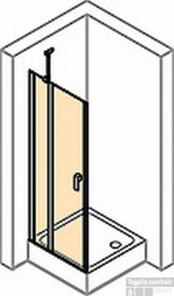 Huppe Design Pure Draaideur 100 X 190 Cm. Met Segment Matzilver-antiplaque Glas