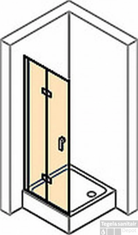 Huppe Design Pure 2-delige Vouwdeur Sft Links 90 X 190 Cm. Chroom Look-antiplaque Gl 1 Huppe Design Pure 2-delige Vouwdeur Sft Links 90 X 190 Cm. Chroom Look-antiplaque Gl