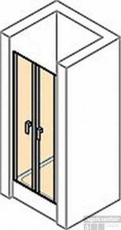 Huppe Design Pure Pendeldeur Voor Nis 90 X 200 Cm. Matzilver-antiplaque Glas