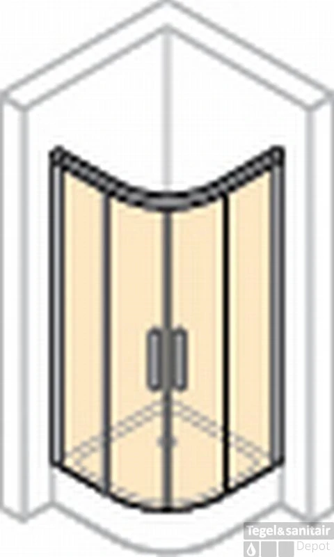 Huppe Design Pure Draaideur Kwartrond Helft M/segment 100x200cm. R50 Matzilver-antiplaque Glas 1 Huppe Design Pure Draaideur Kwartrond Helft M/segment 100x200cm. R50 Matzilver-antiplaque Glas