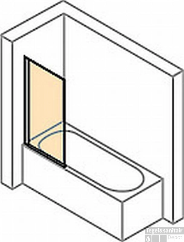 Huppe Design Pure 1-delige Badklapwand 75x150 Cm. Matzilver-helder Glas 1 Huppe Design Pure 1-delige Badklapwand 75x150 Cm. Matzilver-helder Glas