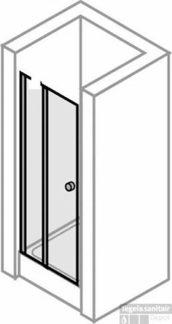 Huppe Design Pure Nis Draaideur 140 X 190 Cm. Met Segment Matzilver-antiplaque Glas