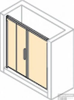 Huppe Design Pure Nis Draaideur 140 X 190 Cm. Met Segment En Zijdeel Matzilver-antiplaque Glas