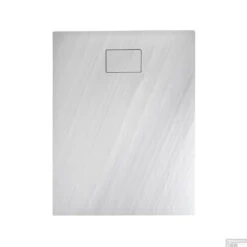 Douchebak Gegoten Marmer Sapho Acora 120x80x3.5 Cm Rechthoek Steen Wit