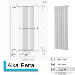 Handdoekradiator Aika Retta 1800 X 595 Mm Pearl Grey