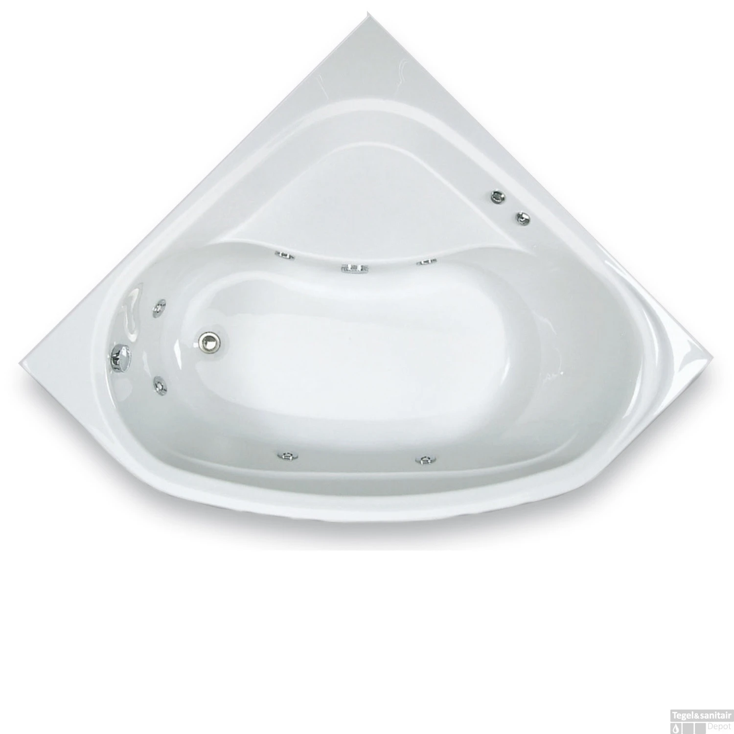 Allibert Whirlpoolbad LUCINA + Mantel AQUAZEN 2 140x140x53-53,3 Cm Wit 1 Allibert Whirlpoolbad LUCINA + Mantel AQUAZEN 2 140x140x53-53,3 Cm Wit