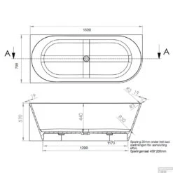 Ligbaden Arqua Pinto Hoekbad Links 160x70 Cm Glans Wit -Winkel Voor Badkamerdouchebenodigdheden arcbad101441 ligbaden arqua pinto muurbad links 160x70 cm glans wit tech