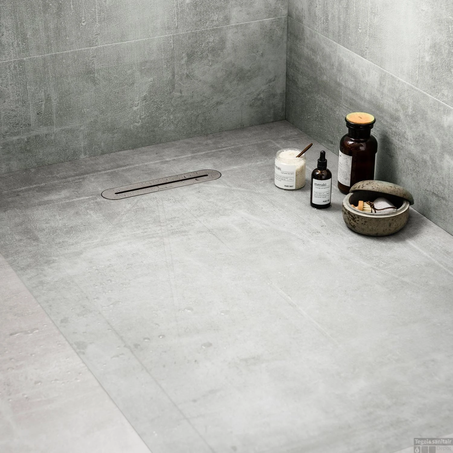 Vtwonen Douchetegel 90X135 Cm Mold Cement 2 Vtwonen Douchetegel 90X135 Cm Mold Cement - Afbeelding 2