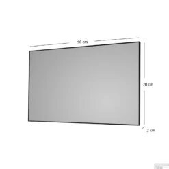 Badkamerspiegel Sanicare Q-Mirrors 90x70x2cm Chroom -Winkel Voor Badkamerdouchebenodigdheden badkamerspiegel q sanicare 90x70cm tech 1