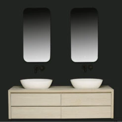 Badkamerspiegel Xenz Limone 50x100cm Met Ledverlichting En Spiegelverwarming