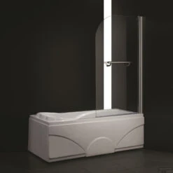 Badwand Boss & Wessing Bibi Afgerond 80x140cm Scharnierend Omkeerbaar 6mm -Winkel Voor Badkamerdouchebenodigdheden badwand boss wessing bibi afgerond 80x140cm scharnierend omkeerbaar 6mm 2 1