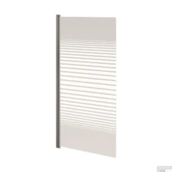 Badwand VM Go Ammos Deco 75x130cm Scharnierend Chroom Profiel 4mm Veiligheidsglas