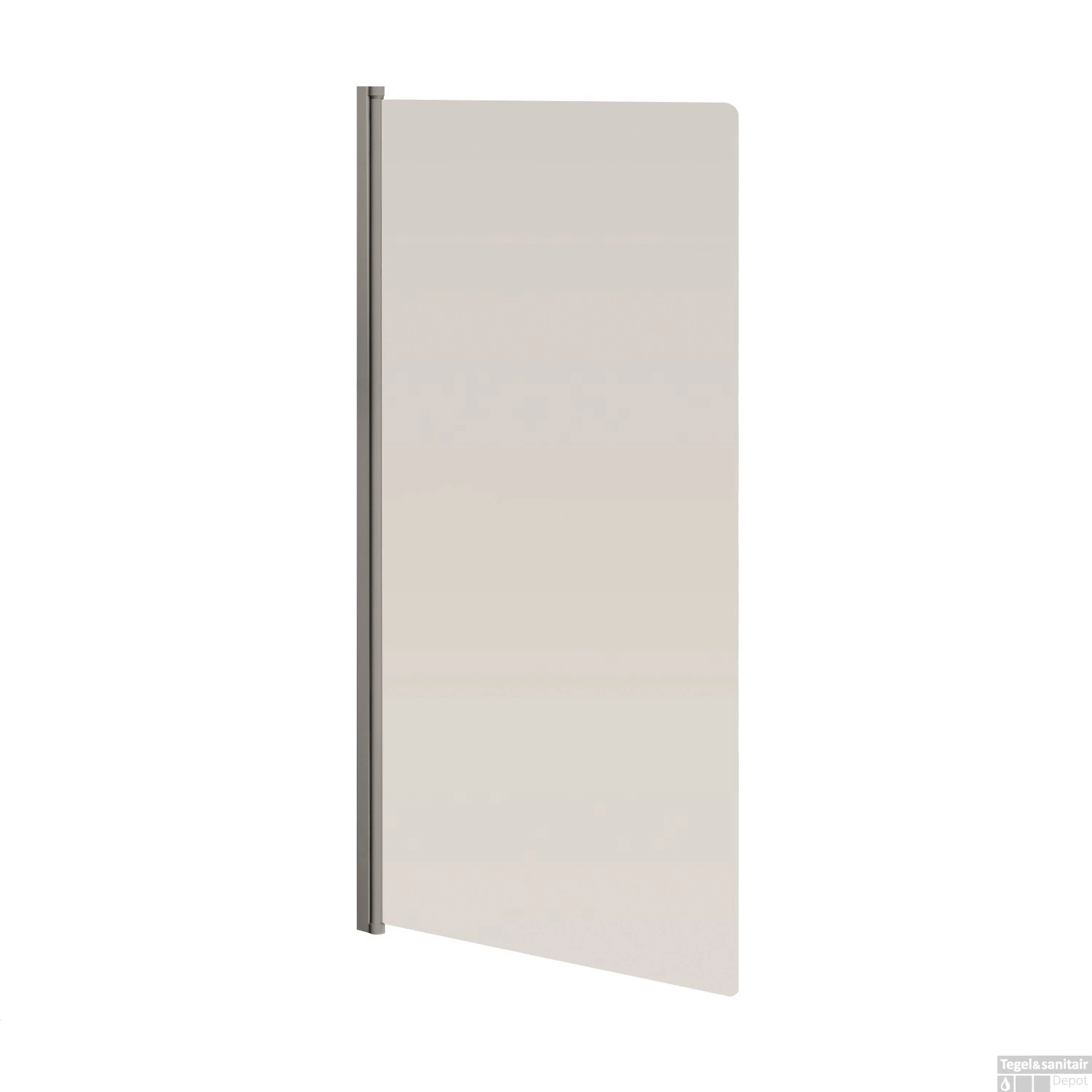 Badwand VM Go Megalo 75x130cm Scharnierend Chroom Profiel 4mm Veiligheidsglas