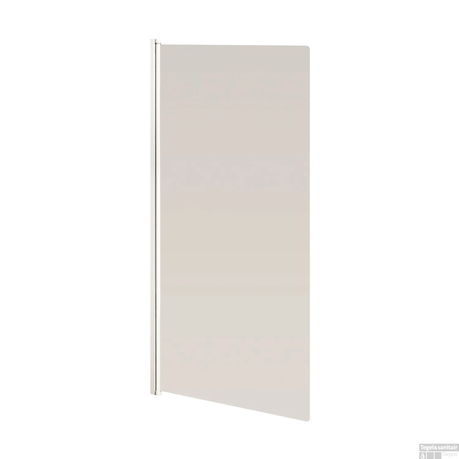 Badwand VM Go Megalo 75x130cm Scharnierend Wit Profiel 4mm Veiligheidsglas