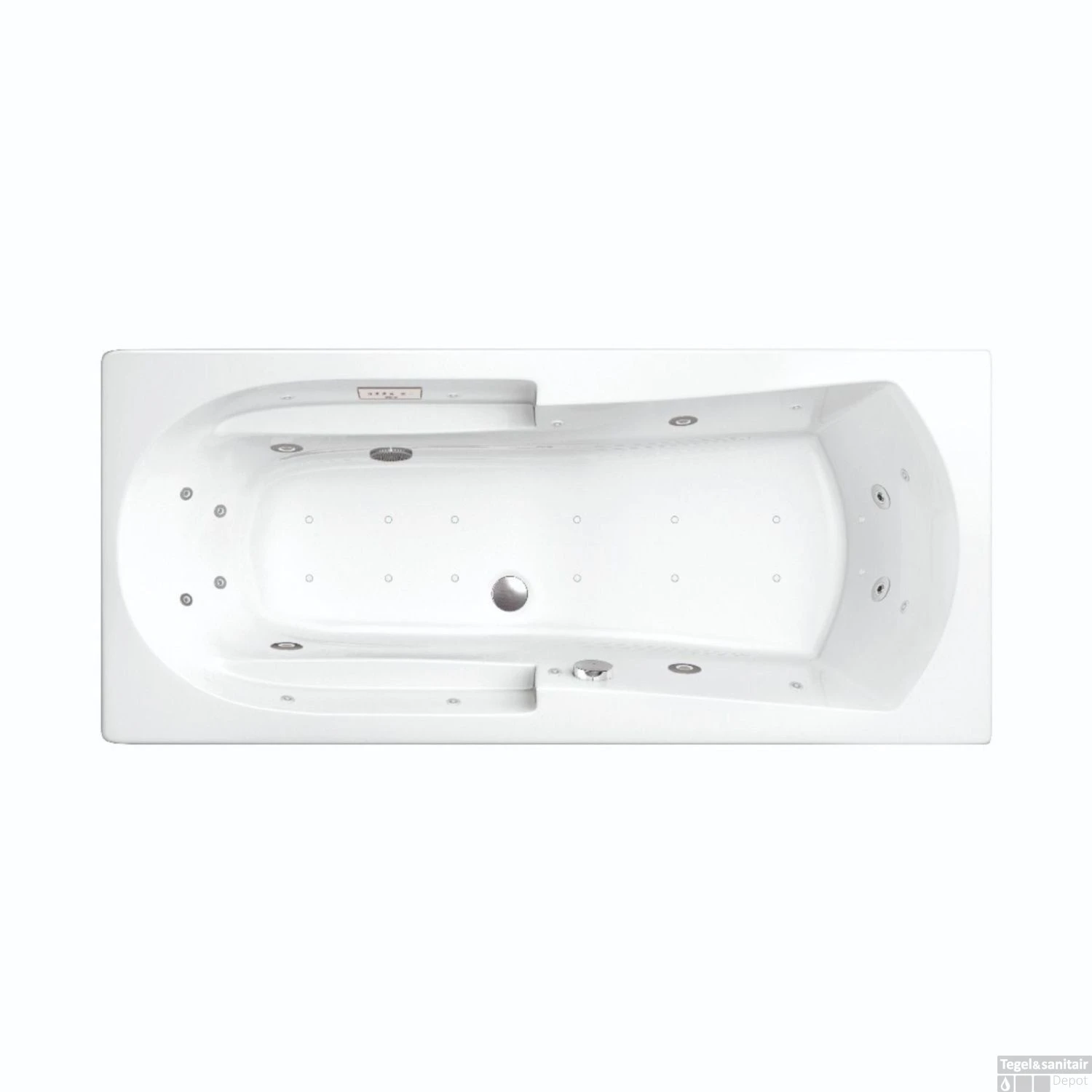 Whirlpoolbad Allibert Namea Dolcea 170x75x53 Cm Incl. Poten Wit 1 Whirlpoolbad Allibert Namea Dolcea 170x75x53 Cm Incl. Poten Wit