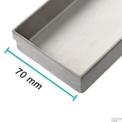 RVS Douchegoot BASIC Met Uitneembaar Sifon 90x7cm 6,7cm Diep GLAS ROOSTER -Winkel Voor Badkamerdouchebenodigdheden basic glas rooster 90cm 5