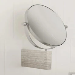 Wandspiegel Blomus Lamura Mourning Dove -Winkel Voor Badkamerdouchebenodigdheden blomus marmeren wandspiegel lamura mourning dove sfeer1