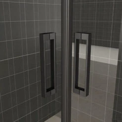 Douchecabine Boss & Wessing Uni 2 Draaideuren 90x90 Cm Nano Helder Glas 8 Mm Mat Zwart -Winkel Voor Badkamerdouchebenodigdheden boss wessing uni douchecabine met 2 draaideuren 90x90 cm mat zwart met helder glas 8mm nano 3