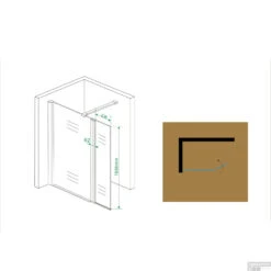 BWS Apollo Zijwand Met Schanierend Glasprofiel 30x200 Cm 10mm NANO Glas 9 BWS Apollo Zijwand Met Schanierend Glasprofiel 30x200 Cm 10mm NANO Glas -Winkel Voor Badkamerdouchebenodigdheden bws apollo zijwand met schanierend glasprofiel 30x200 cm 10mm nano glas tech