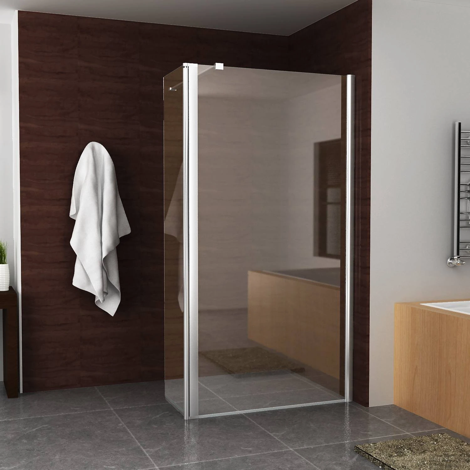 BWS Apollo Zijwand Met Schanierend Glasprofiel 30x200 Cm 10mm NANO Glas 2 BWS Apollo Zijwand Met Schanierend Glasprofiel 30x200 Cm 10mm NANO Glas - Afbeelding 2