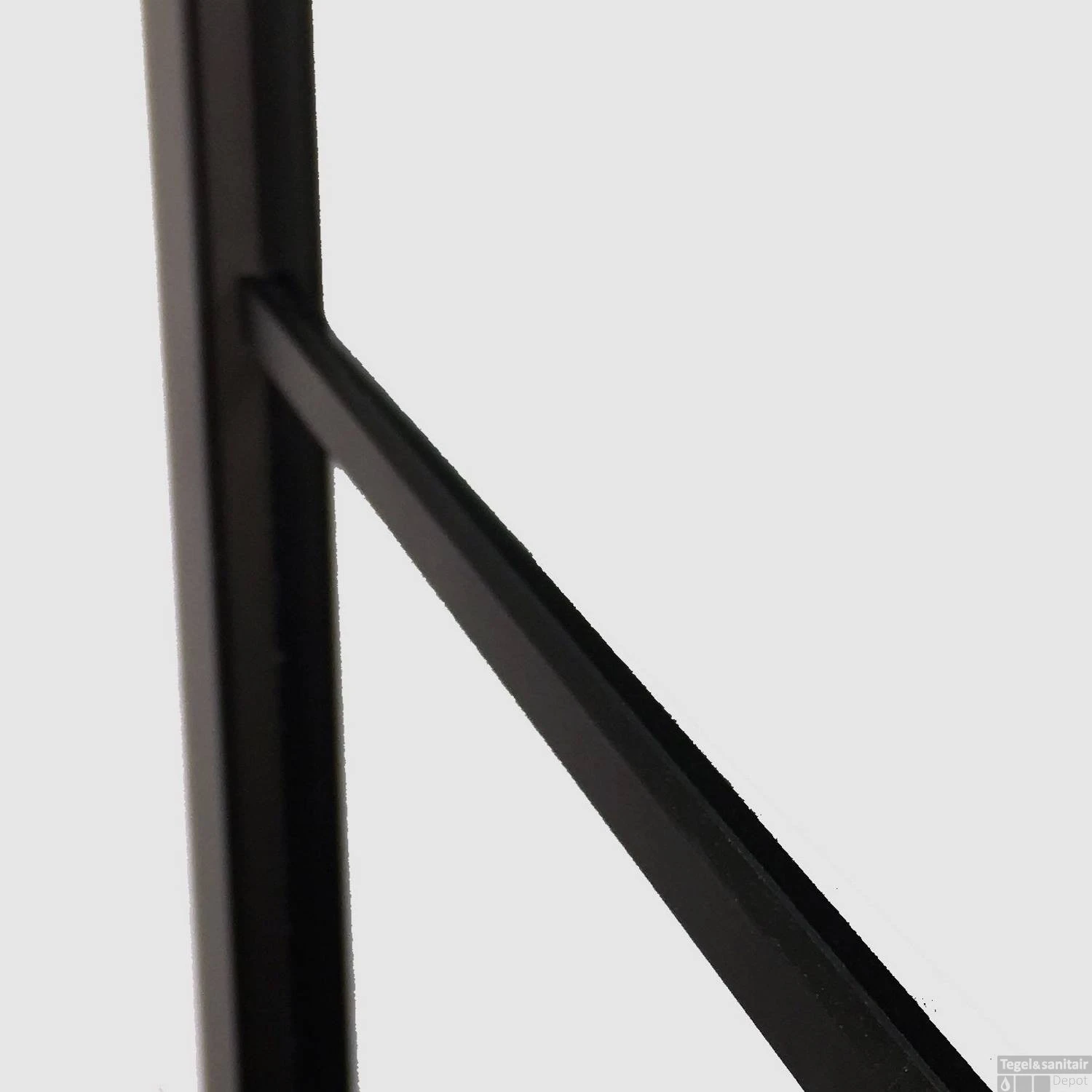 BWS Douchecabine Frame 110x100 Cm 8 Mm NANO Glas Mat Zwart Raster 2 BWS Douchecabine Frame 110x100 Cm 8 Mm NANO Glas Mat Zwart Raster - Afbeelding 2