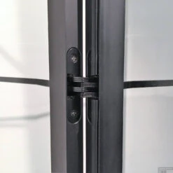 BWS Douchecabine Frame 140x160 Cm 8 Mm NANO Glas Mat Zwart Raster -Winkel Voor Badkamerdouchebenodigdheden bws douchecabine frame mat zwart raster sfeer3 2