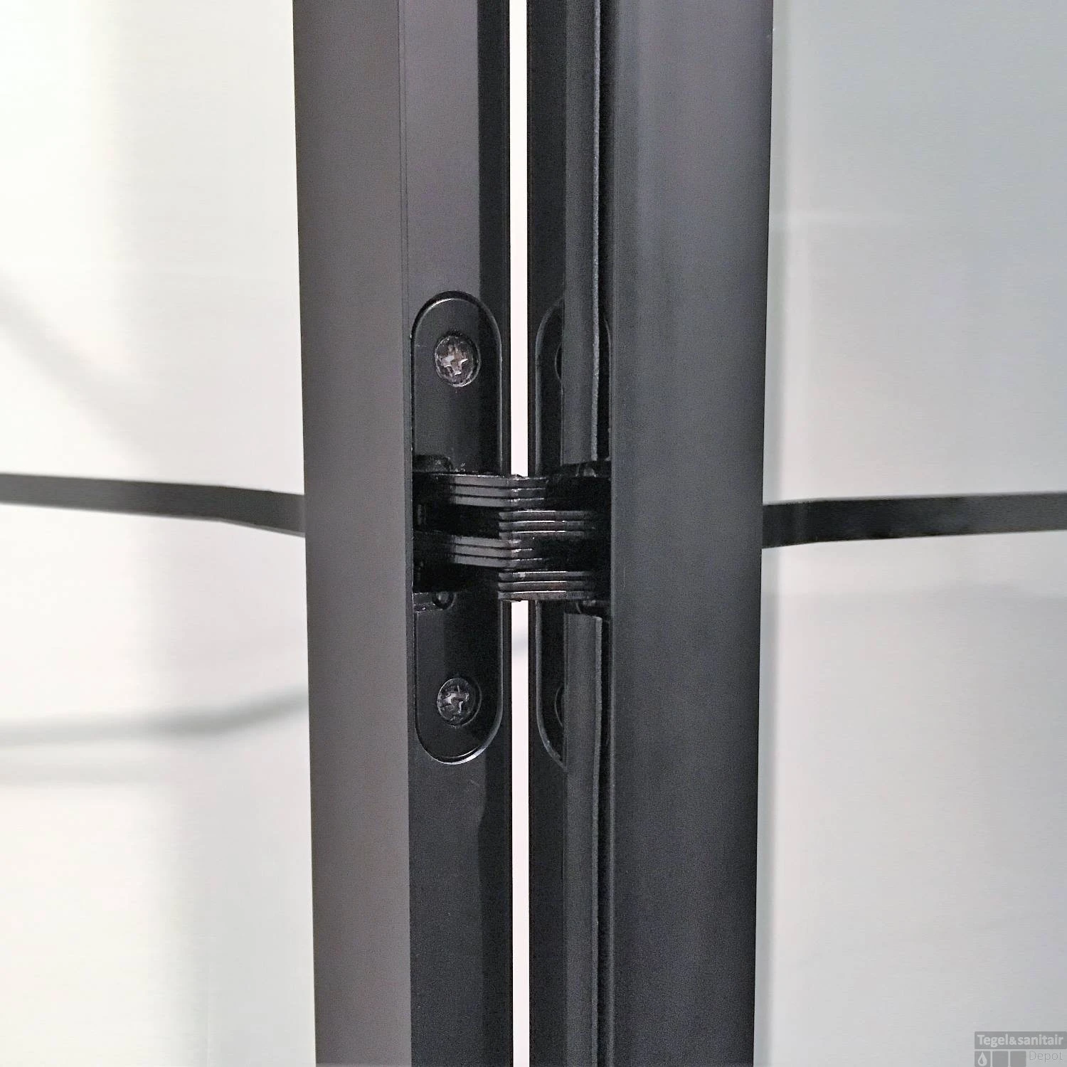 BWS Douchecabine Frame 110x100 Cm 8 Mm NANO Glas Mat Zwart Raster 4 BWS Douchecabine Frame 110x100 Cm 8 Mm NANO Glas Mat Zwart Raster - Afbeelding 4