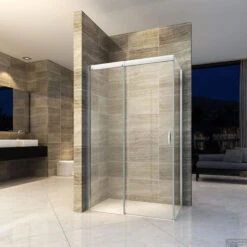 BWS Douchecabine Softclose 2.0 110x120 Cm Met Nisdeur En Zijwand 8mm Aluminium NANO Coating