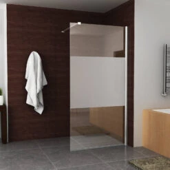 BWS Douchewand Reno Met Middenband 90x200 Cm 10 Mm NANO Coating