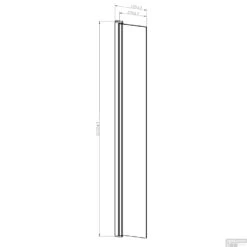 BWS Draaibare Douchewand 30x200 Cm 8mm NANO Glas Mat Zwart -Winkel Voor Badkamerdouchebenodigdheden bws draaibare douchewand 30x200 cm 8mm nano glas mat zwart tech