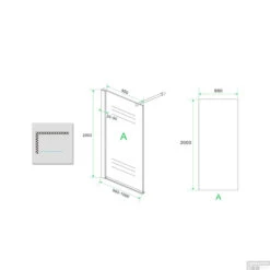 BWS Eco Inloopdouche Met Muurprofiel 100x200 Cm 8mm NANO Coating -Winkel Voor Badkamerdouchebenodigdheden bws eco inloopdouche met muurprofiel 100x200 cm 8mm nano coating tech