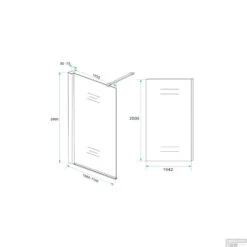 BWS Eco Inloopdouche Met Muurprofiel 110x200cm 8mm NANO Coating -Winkel Voor Badkamerdouchebenodigdheden bws eco inloopdouche met muurprofiel 110x200cm 8mm nano coating tech