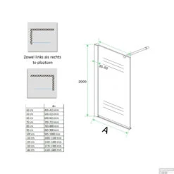 BWS Eco Inloopdouche Met Muurprofiel 70x200cm 8mm NANO Coating -Winkel Voor Badkamerdouchebenodigdheden bws eco inloopdouche met muurprofiel nano coating tech