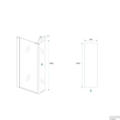 BWS Eco Zijwand Met Hoekprofiel 30x200cm NANO Coating 8mm -Winkel Voor Badkamerdouchebenodigdheden bws eco zijwand met hoekprofiel 30x200cm nano coating 8mm tech 2