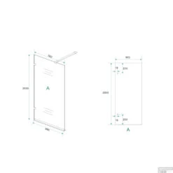 BWS Edge Douchewand Profielloos 100x200 Cm 8 Mm NANO Coating -Winkel Voor Badkamerdouchebenodigdheden bws edge douchewand profielloos 100x200 cm 8 mm nano coating tech