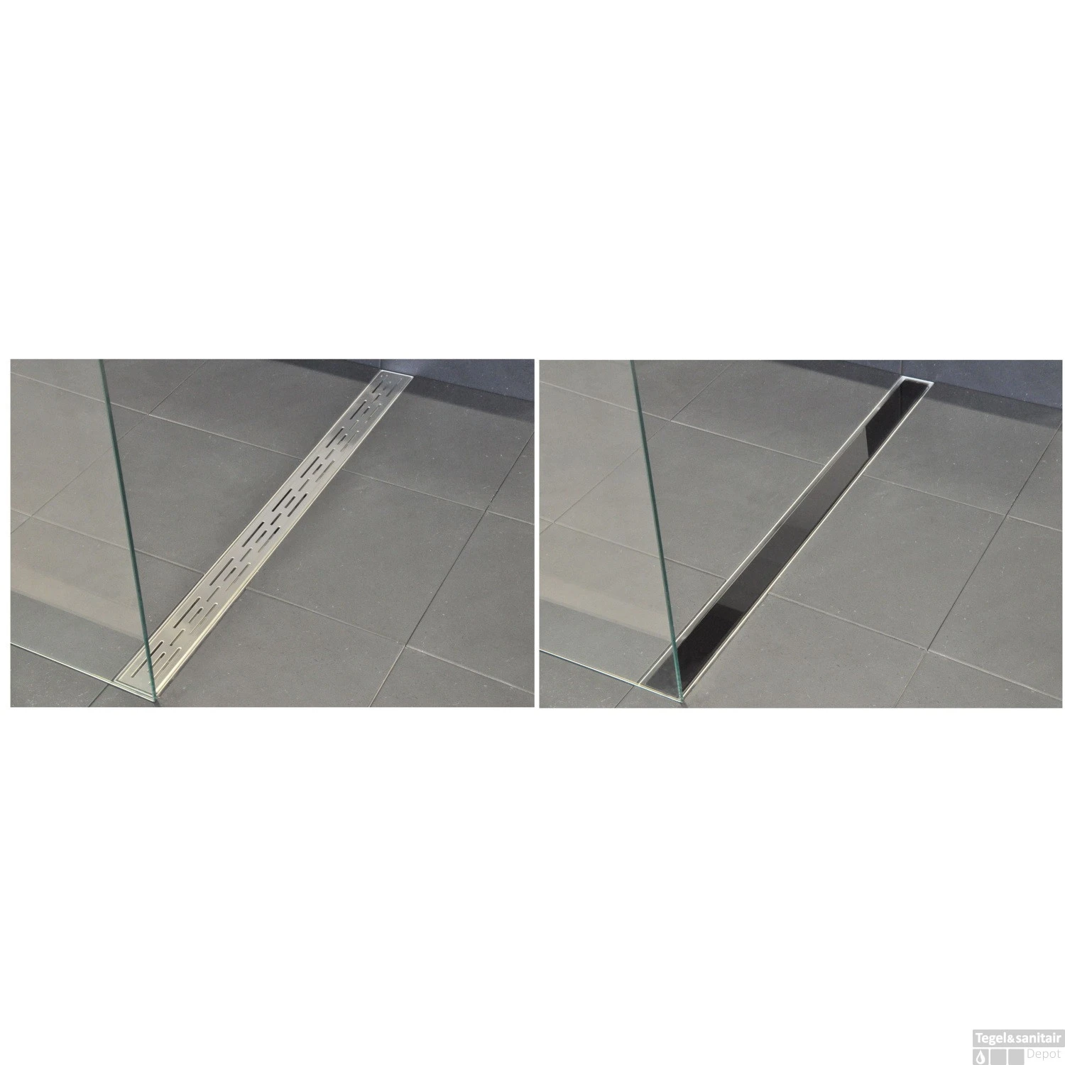 BWS Glasrooster Tbv RVS Douchegoot 100x7 Cm Zwart 3 BWS Glasrooster Tbv RVS Douchegoot 100x7 Cm Zwart - Afbeelding 3