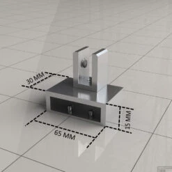 BWS Haakse Glaskoppeling Chroom Draaibaar T.b.v. Stabilisatiestang -Winkel Voor Badkamerdouchebenodigdheden bws haakse glaskoppeling chroom draaibaar t.b.v. stabilisatiestang 3.1