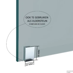 BWS Haakse Glaskoppeling Chroom Draaibaar T.b.v. Stabilisatiestang -Winkel Voor Badkamerdouchebenodigdheden bws haakse glaskoppeling chroom draaibaar t.b.v. stabilisatiestang 5.1