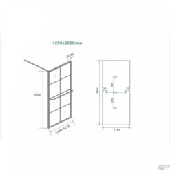 BWS Inloopdouche Met Handdoekbeugel 120x200cm 10mm NANO Coating Zwart -Winkel Voor Badkamerdouchebenodigdheden bws inloopdouche met handdoekbeugel 120x200cm 10mm nano coating zwart tech