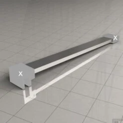 BWS Losse Vierkante Stabilisatiestang 120 Cm Chroom -Winkel Voor Badkamerdouchebenodigdheden bws losse vierkante stabilisatiestang 100 cm chroom 1