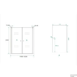 BWS Nisdeur Met Pendeldeuren 120x200 Cm 6mm NANO Coating 9 BWS Nisdeur Met Pendeldeuren 120x200 Cm 6mm NANO Coating -Winkel Voor Badkamerdouchebenodigdheden bws nisdeur met pendeldeuren 120x200 cm 6mm nano coating tech