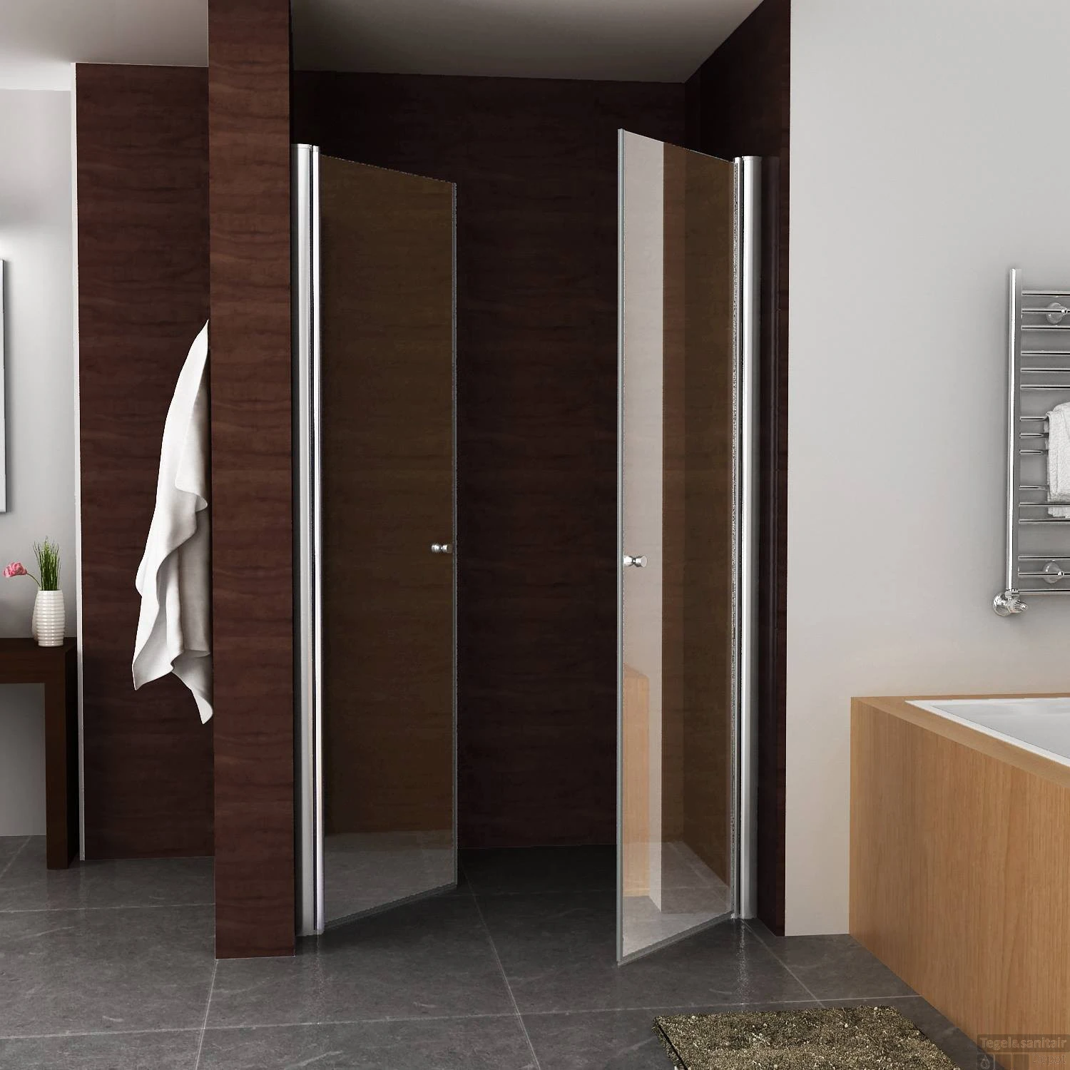 BWS Nisdeur Met Pendeldeuren 120x200 Cm 6mm NANO Coating 2 BWS Nisdeur Met Pendeldeuren 120x200 Cm 6mm NANO Coating - Afbeelding 2