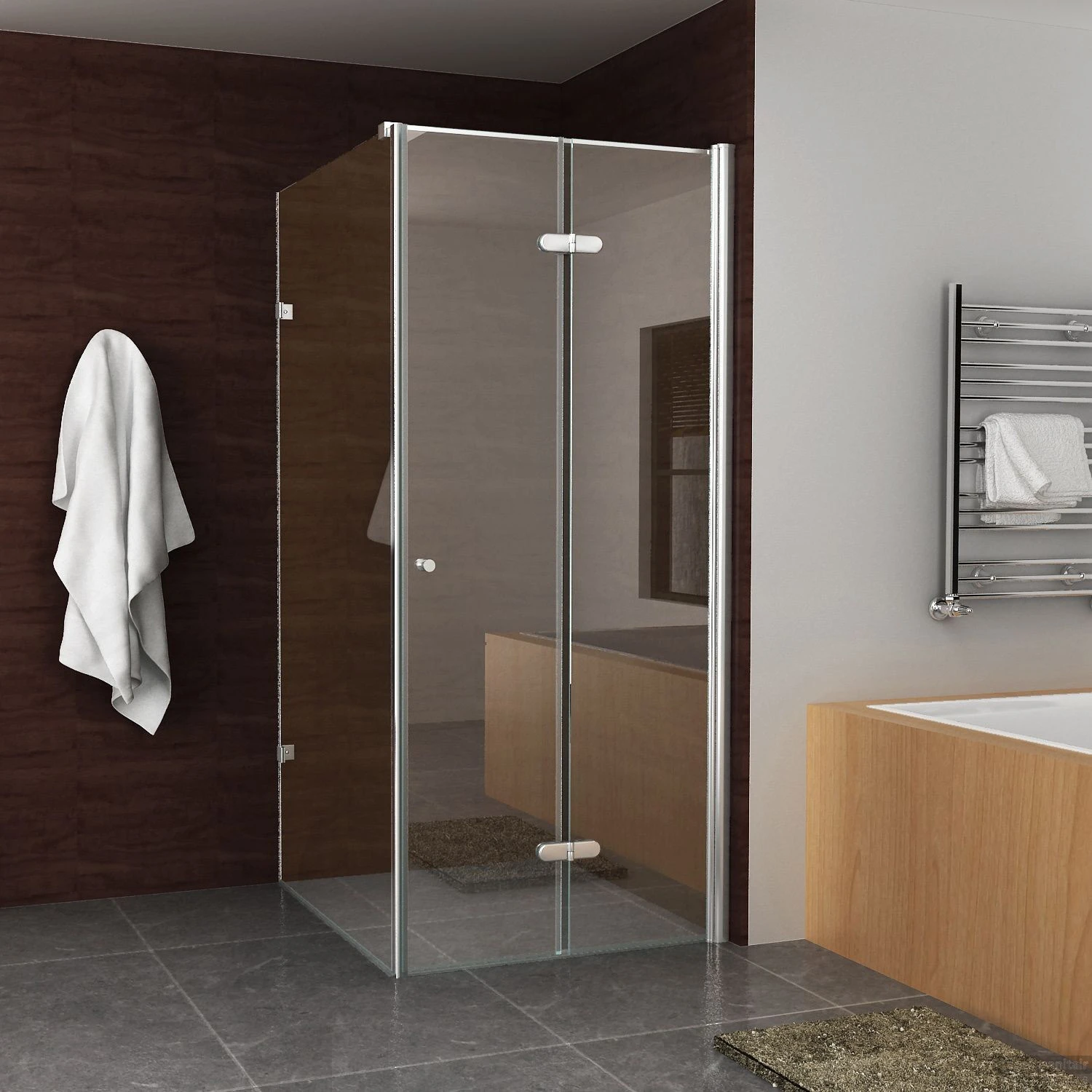 BWS Vouwbare Nisdeur Links 100x202 Cm 8mm NANO Harmonica Deur 5 BWS Vouwbare Nisdeur Links 100x202 Cm 8mm NANO Harmonica Deur - Afbeelding 5