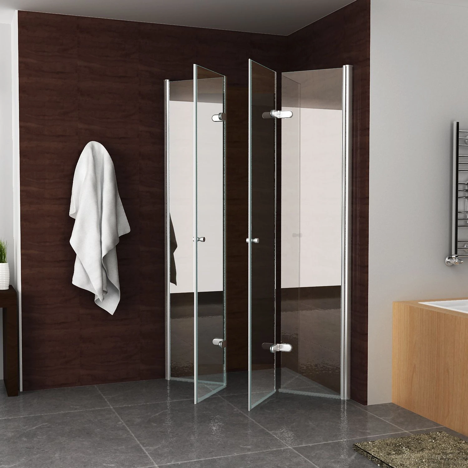 BWS Vouwbare Nisdeur Links 100x202 Cm 8mm NANO Harmonica Deur 8 BWS Vouwbare Nisdeur Links 100x202 Cm 8mm NANO Harmonica Deur - Afbeelding 8